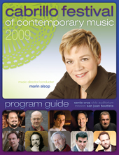 Cabrillo Festival of Contemporary Music - 2009 season program book cover