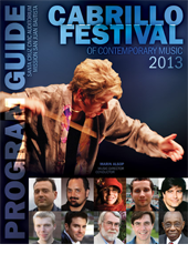 Cabrillo Festival of Contemporary Music - 2013 season program book cover