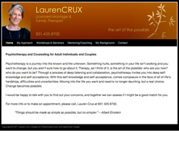 therapist website - lauren crux mft